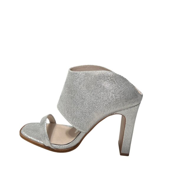 42 Gold Linx Silver Heels Size 9.5 - Picture 1 of 13